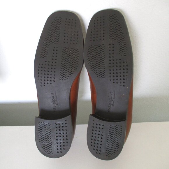 Easy Spirit Womens Brown Leather Loafer w/1" Rubber Block Heel - Size 7.5M - Picture 8 of 8